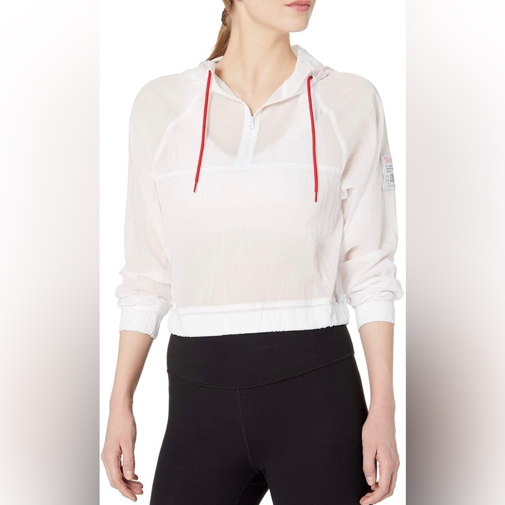 Spalding White Jacket with Red Logo M